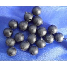 Black / green Rubber Beads